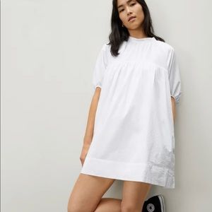 Everlane Shirred Mini Dress
